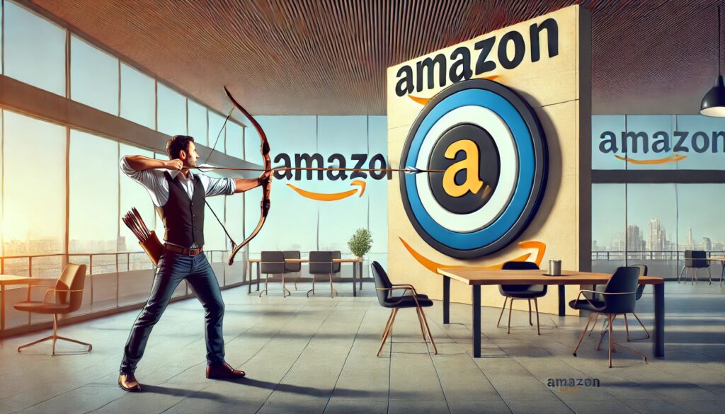 a single ecommerce advertiser shooting an arrow at an Amazon target