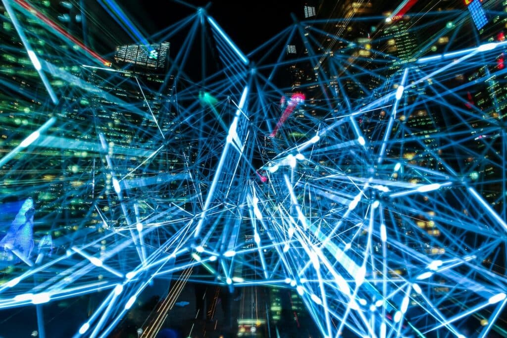 A decorative image meant to convey artificial intelligence