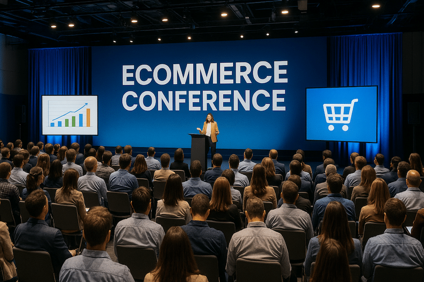 A view of the interior of a busy Amazon Accelerate conference