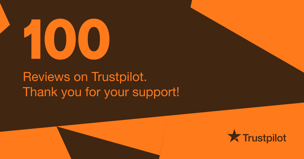 A trustpilot award logo showing that Canopy Management has reached 100 reviews