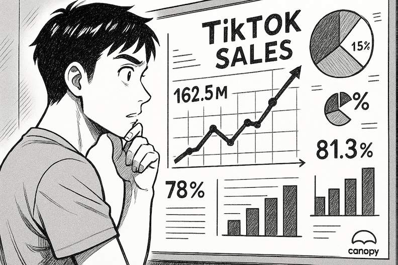 a tiktok influencer in front a whiteboard looking at data and graphs