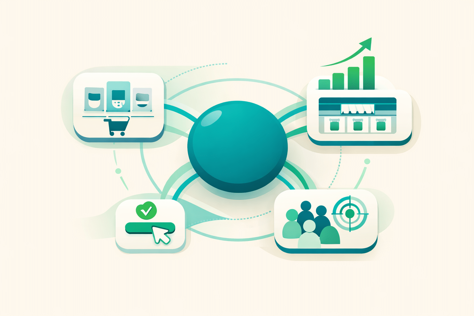 Strategic campaign system visualizing coordinated Amazon advertising structure driving performance growth