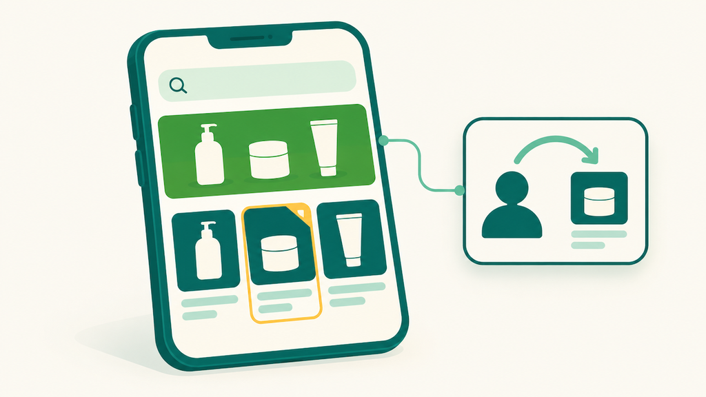 Search results page showing where Sponsored Brands, Sponsored Products, and display remarketing ads each appear