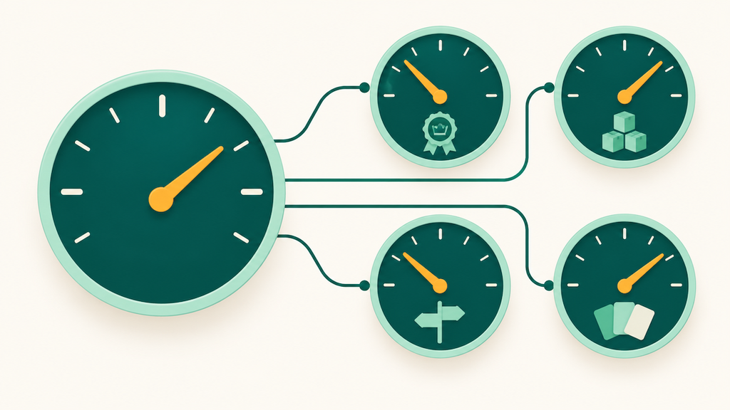 One blended conversion rate splitting into four separate factors that move it